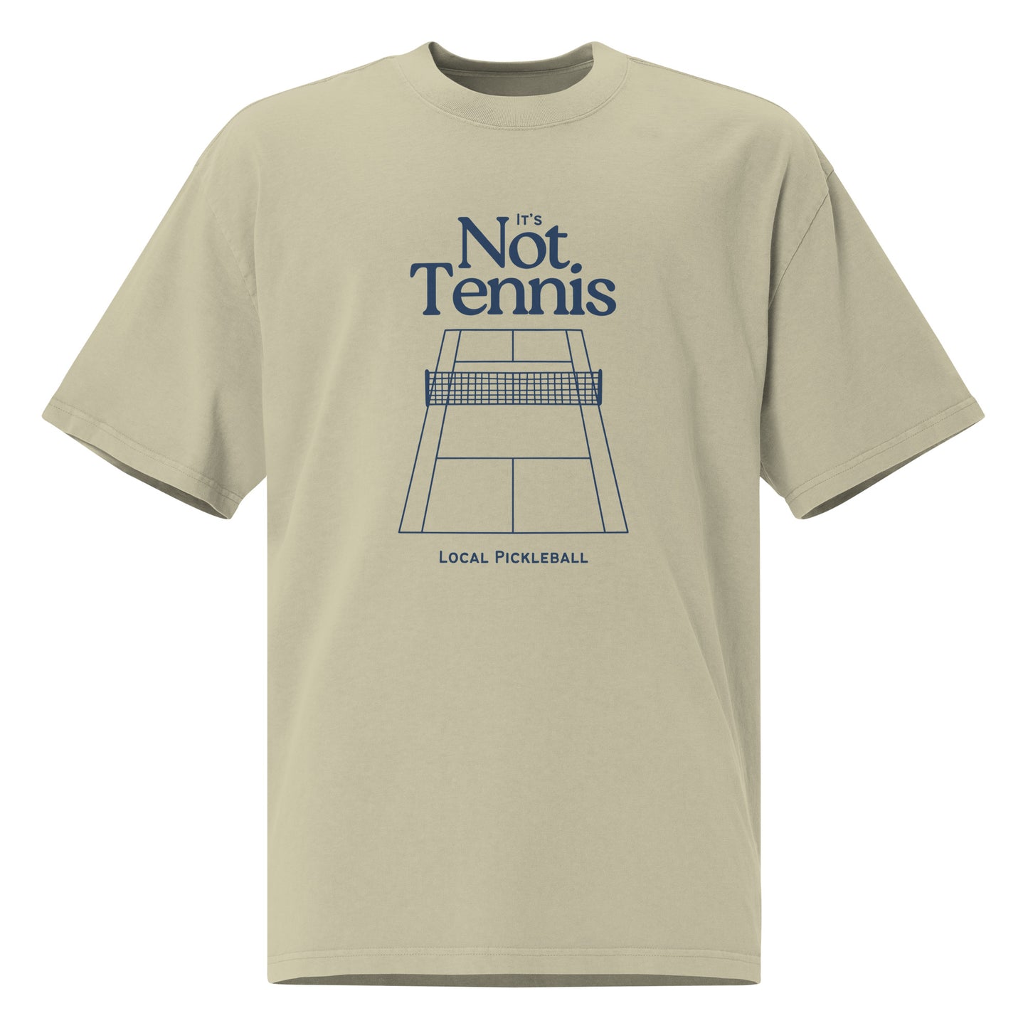Oversized Vertical Court Pickleball Tee - Local Pickleball