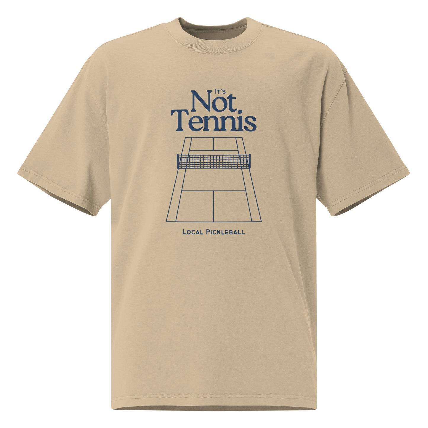 Oversized Vertical Court Pickleball Tee - Local Pickleball