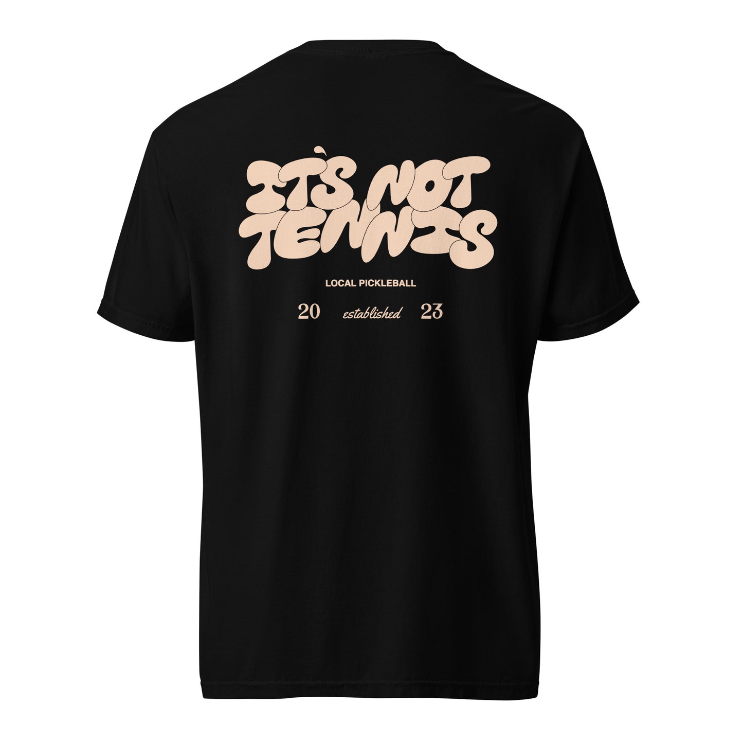 Bubble "It's Not Tennis" Pickleball T-Shirt (Beige Print) - Local Pickleball