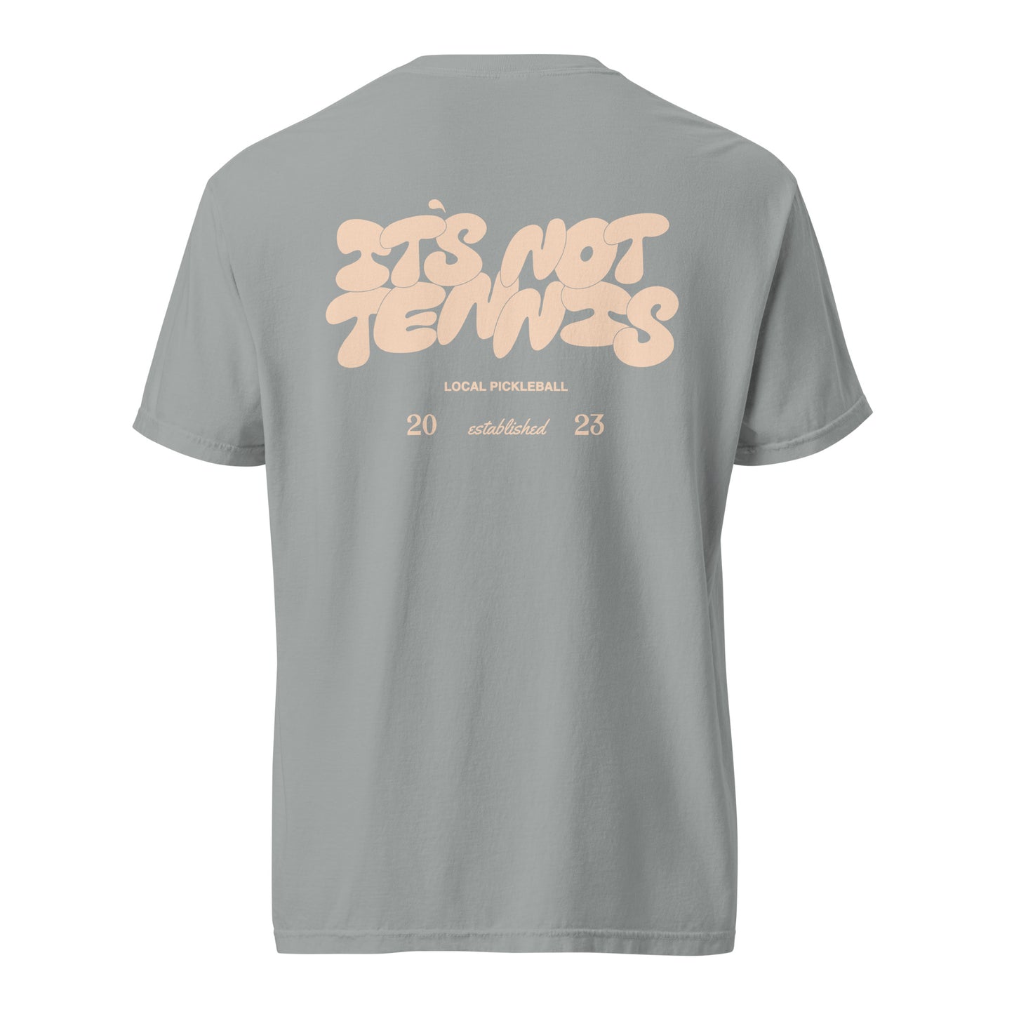 Bubble "It's Not Tennis" Pickleball T-Shirt (Beige Print) - Local Pickleball