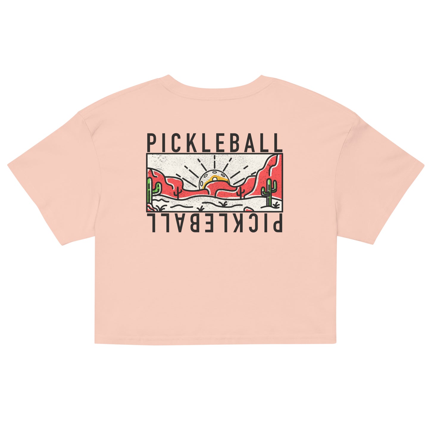 Women's Pickleball Sunset Crop Top - Local Pickleball