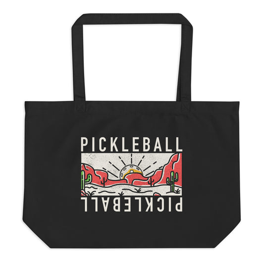 Distressed Pickleball Sunset Tote