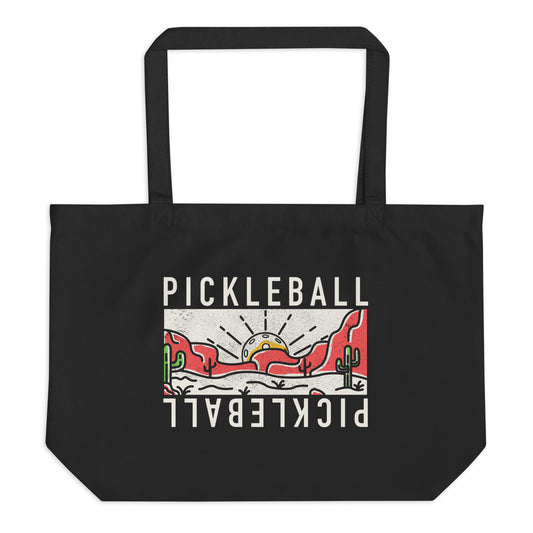 Distressed Pickleball Sunset Tote - Local Pickleball