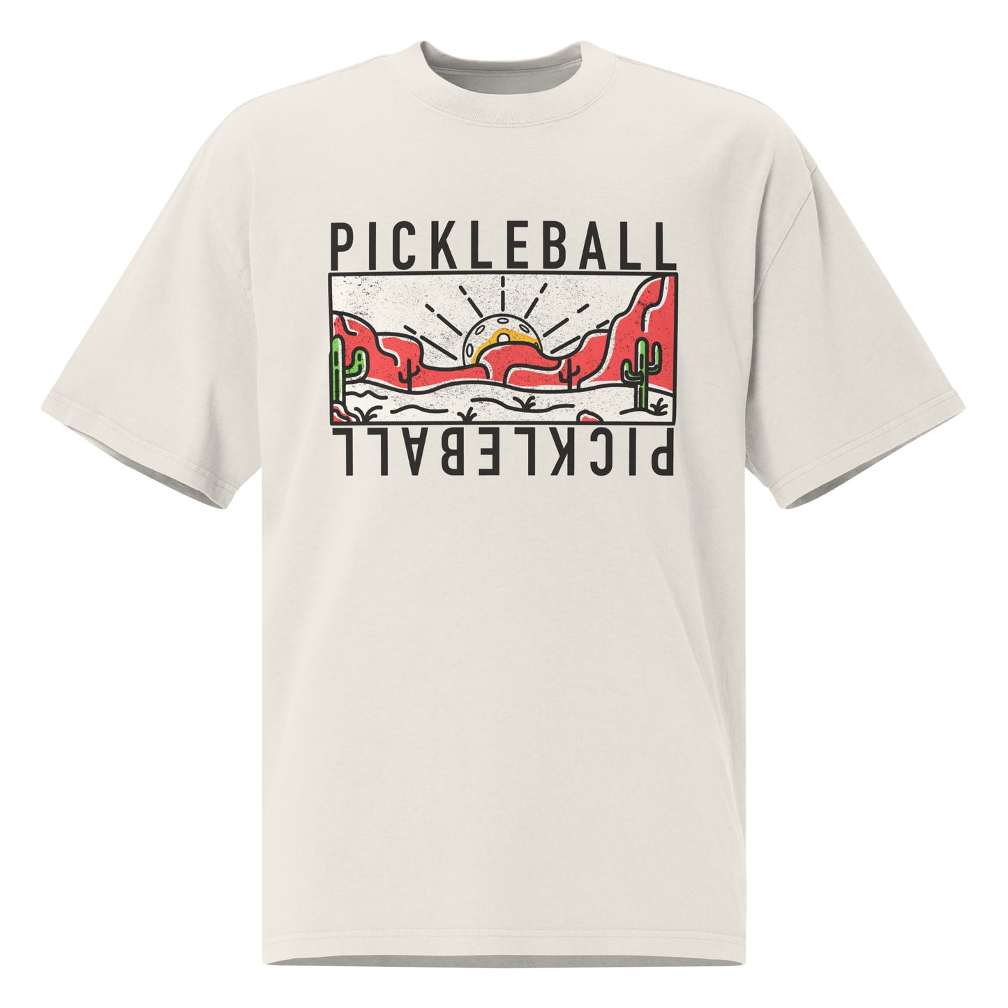 Oversized Pickleball Sunset Tee - Local Pickleball