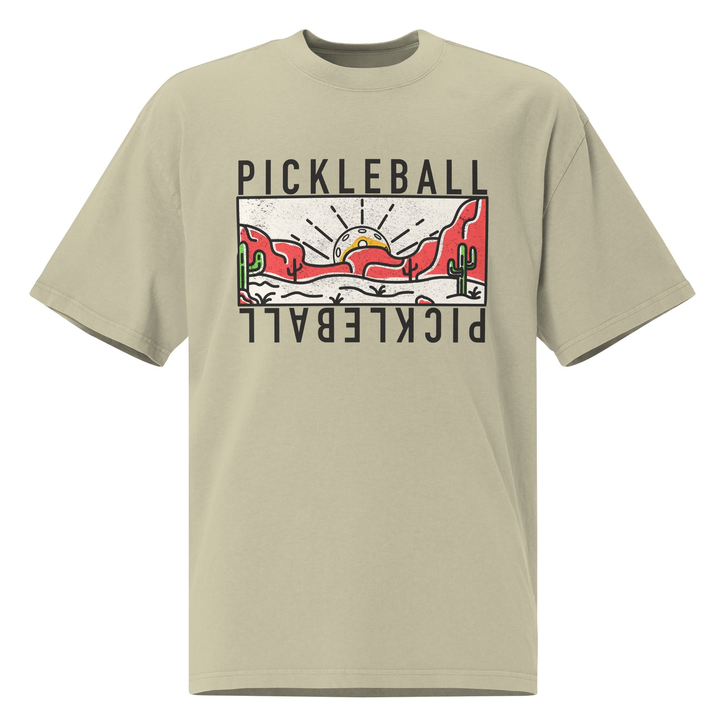 Oversized Pickleball Sunset Tee - Local Pickleball