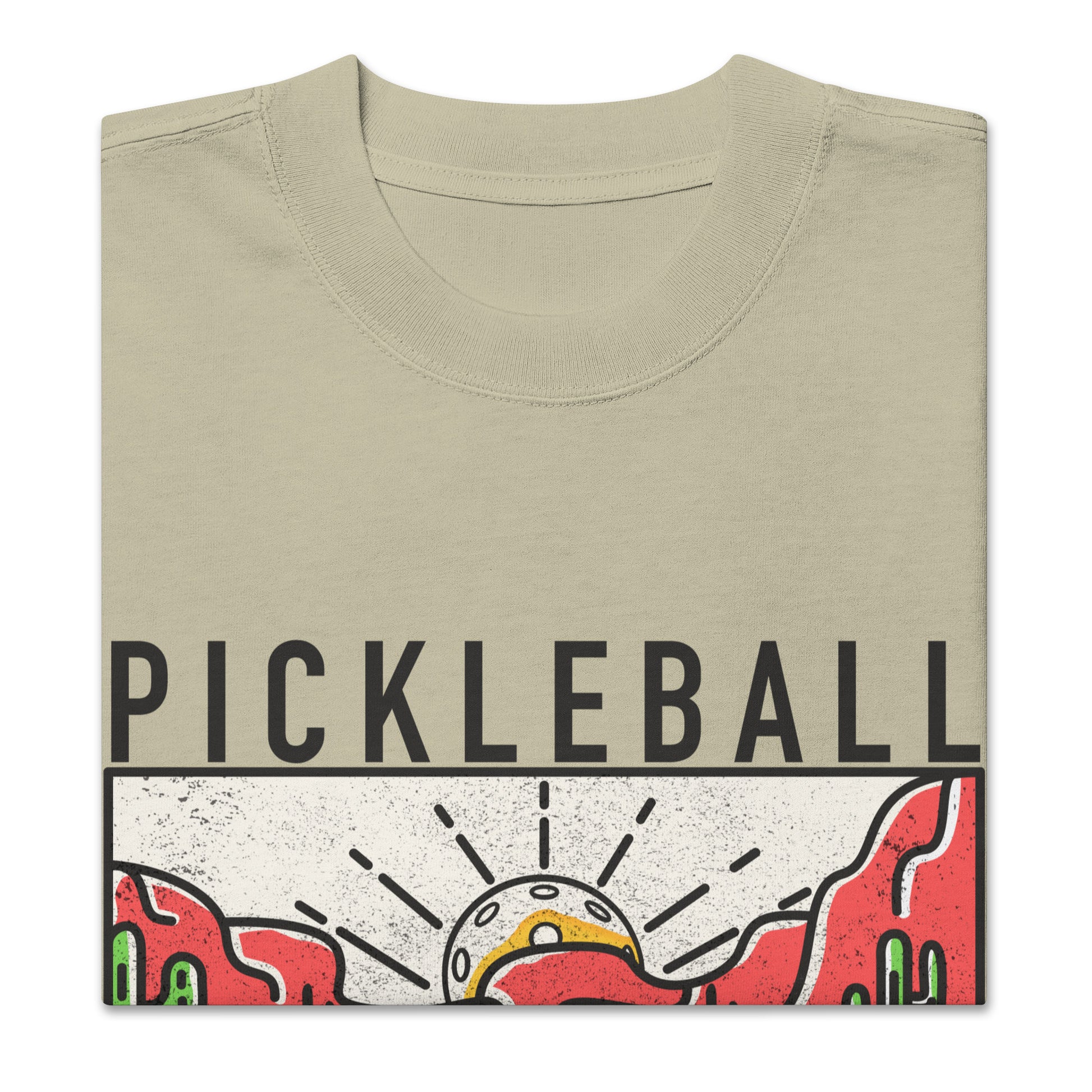 Oversized Pickleball Sunset Tee - Local Pickleball