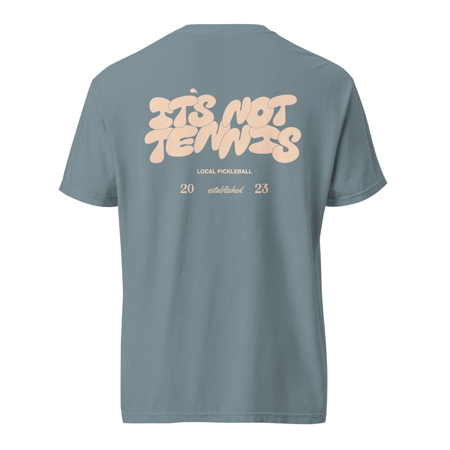 Bubble "It's Not Tennis" Pickleball T-Shirt (Beige Print)