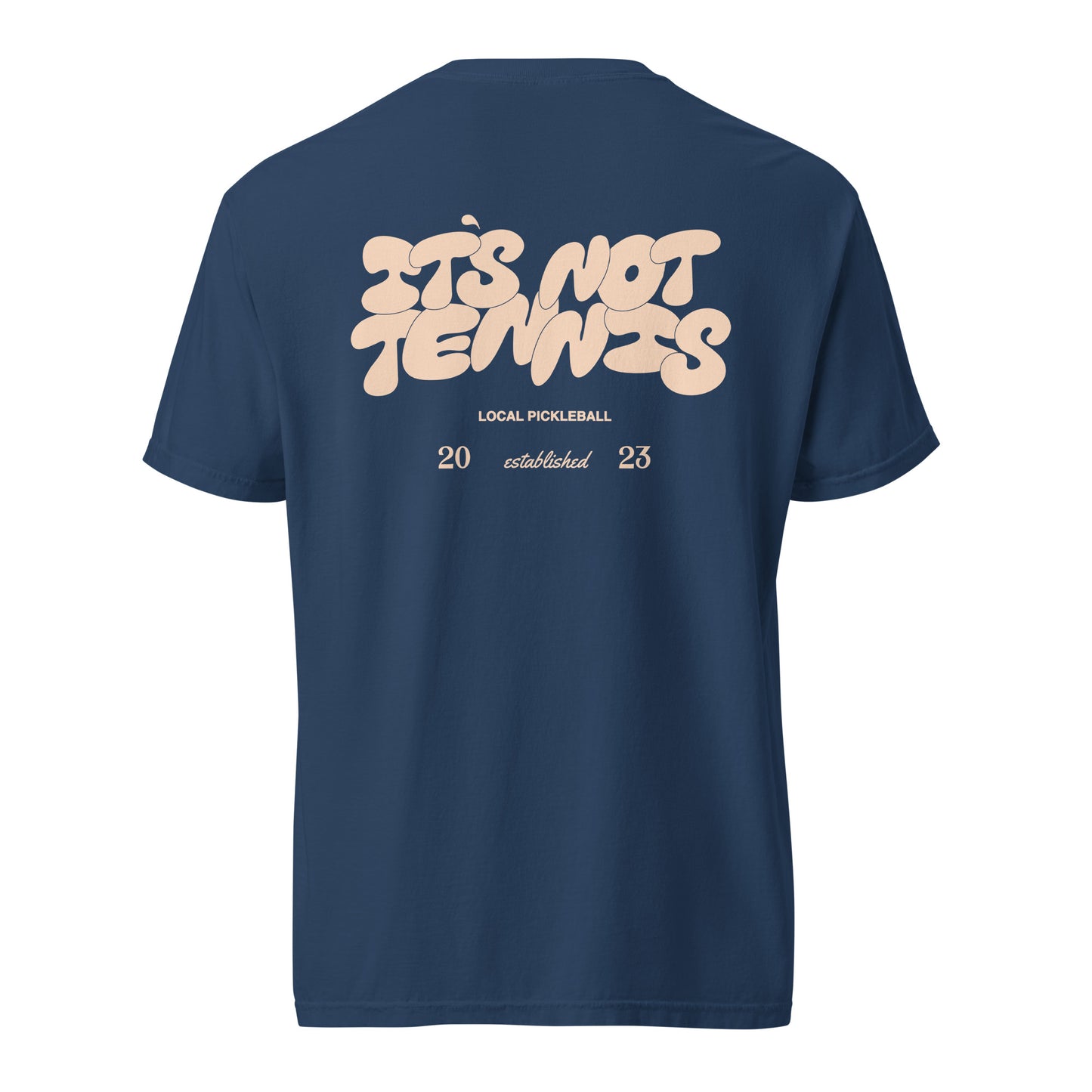 Bubble "It's Not Tennis" Pickleball T-Shirt (Beige Print)