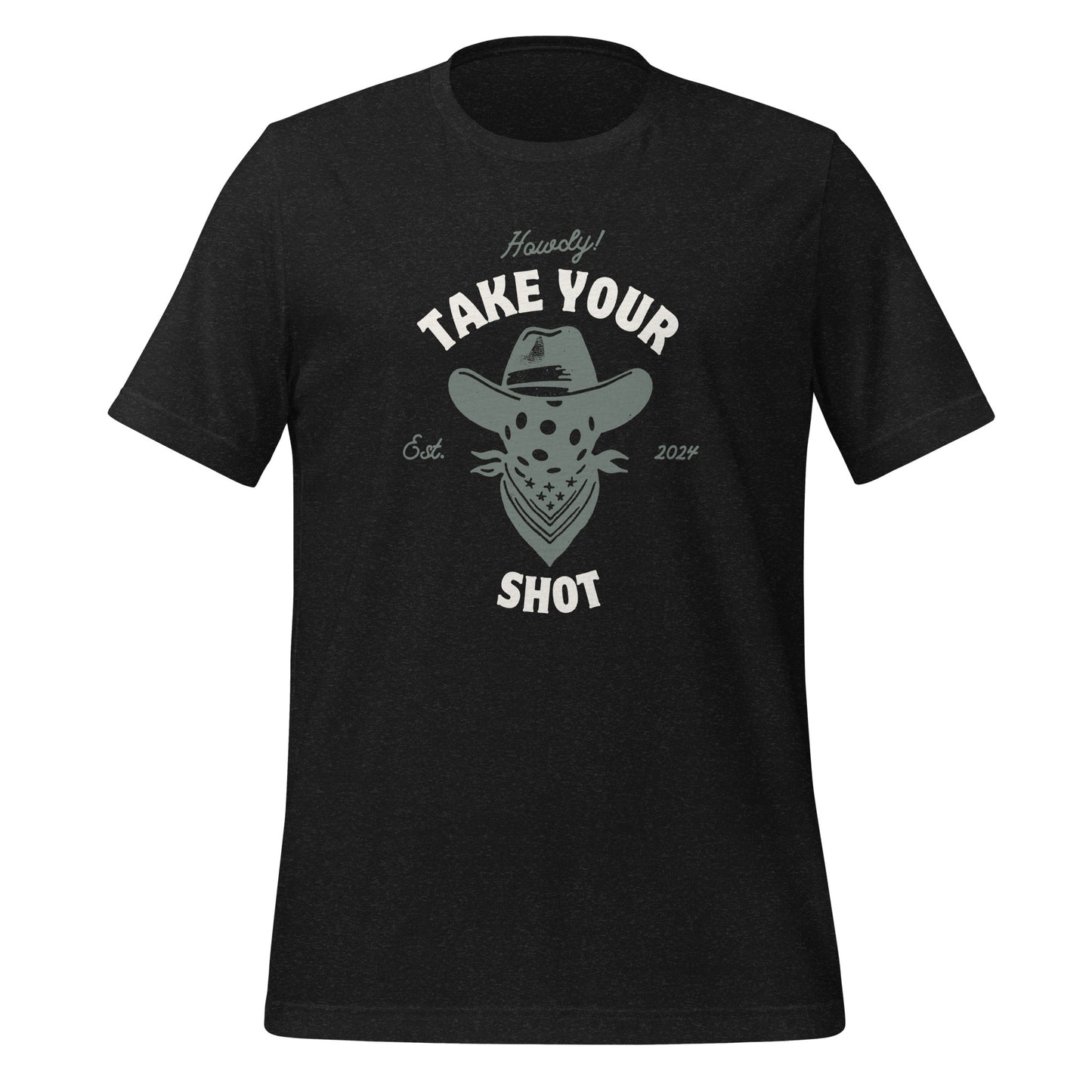 Heathered Take Your Shot Tee - Local Pickleball