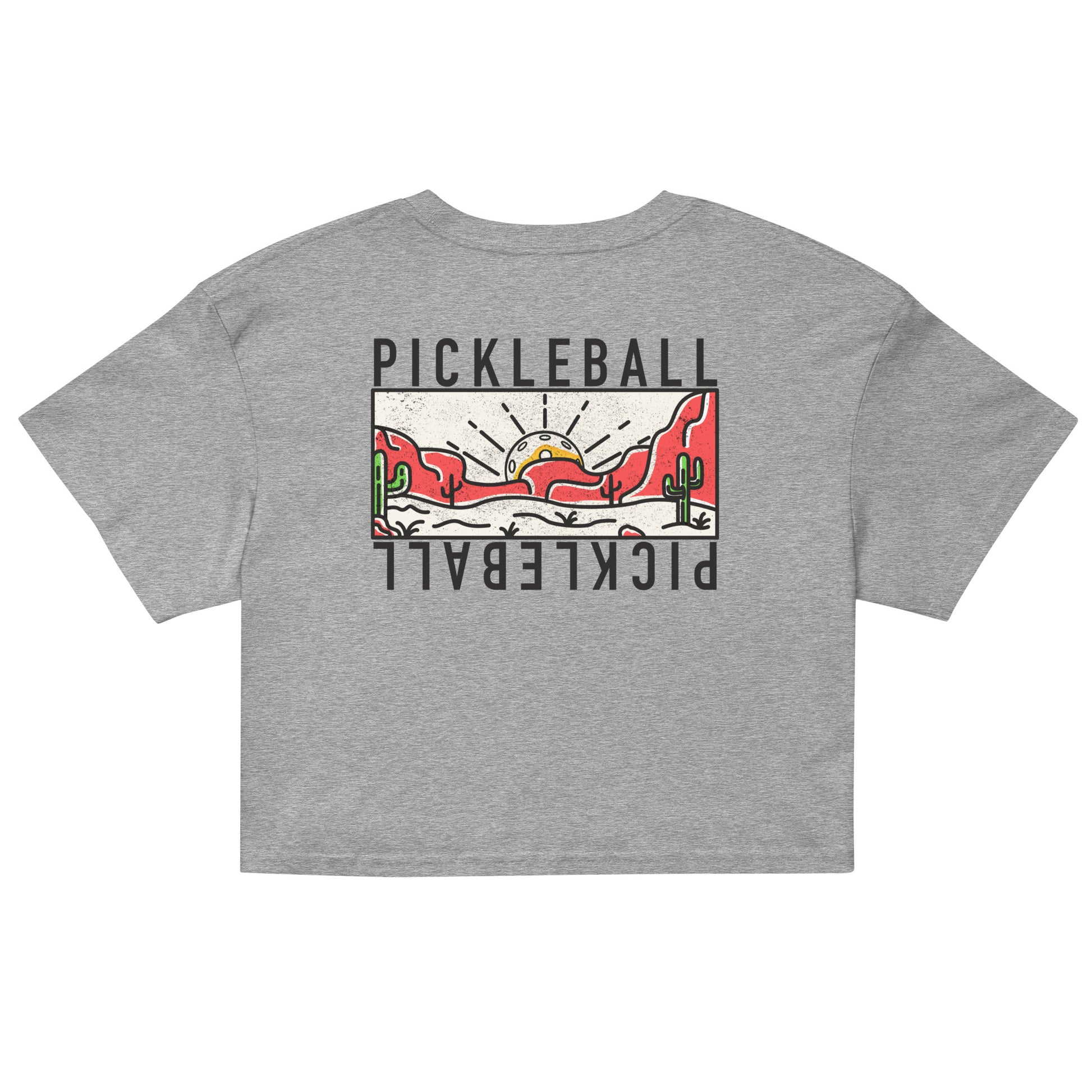 Women's Pickleball Sunset Crop Top - Local Pickleball