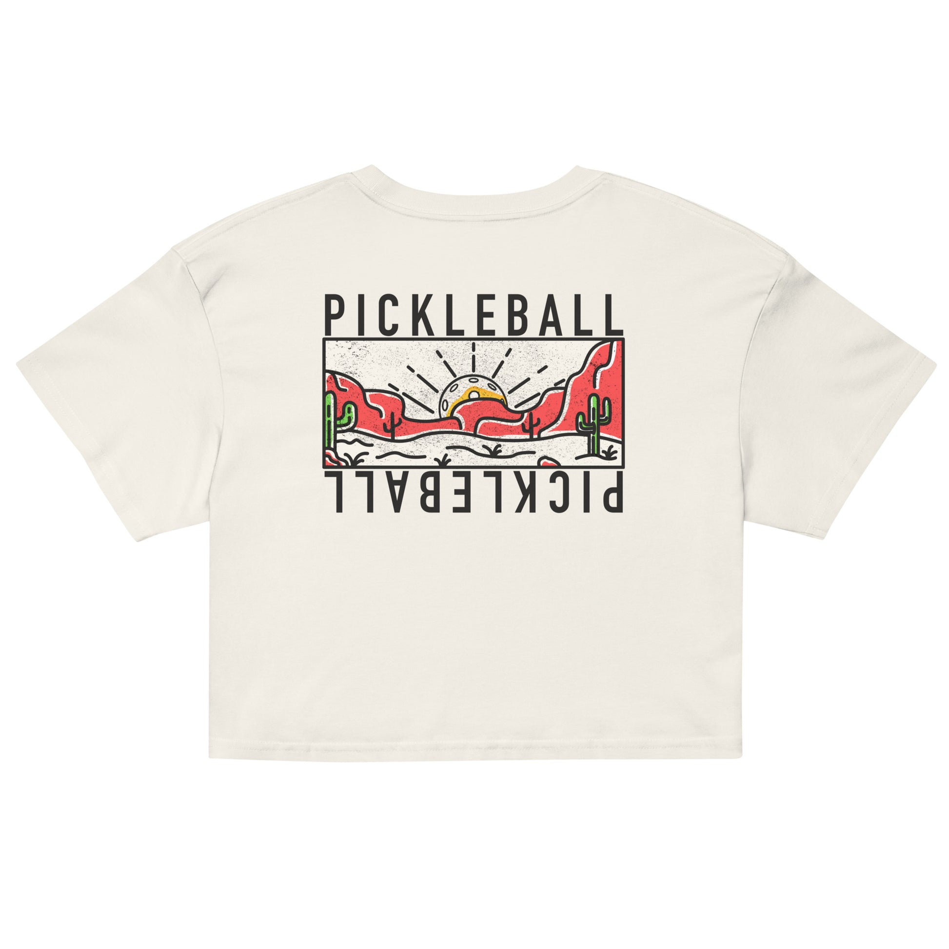 Women's Pickleball Sunset Crop Top - Local Pickleball